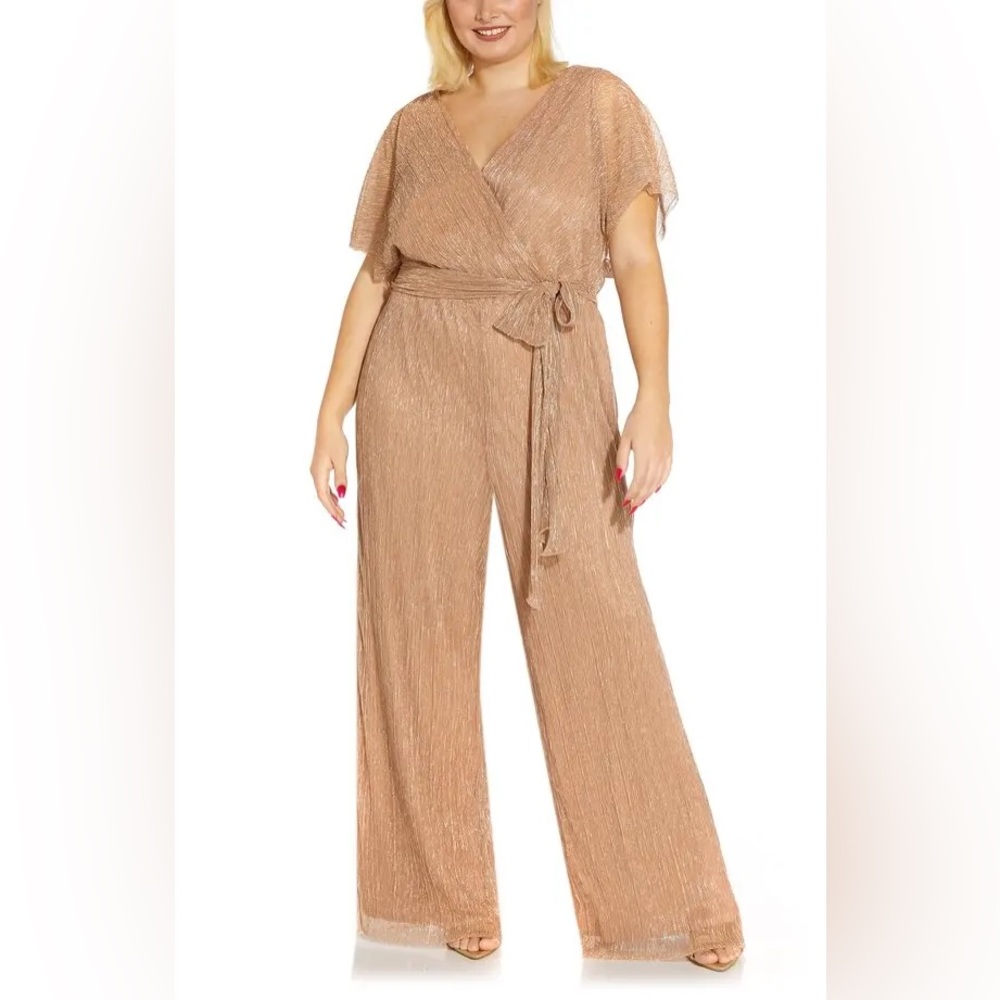 Adrianna Papell Rose Gold Jumpsuit ✨